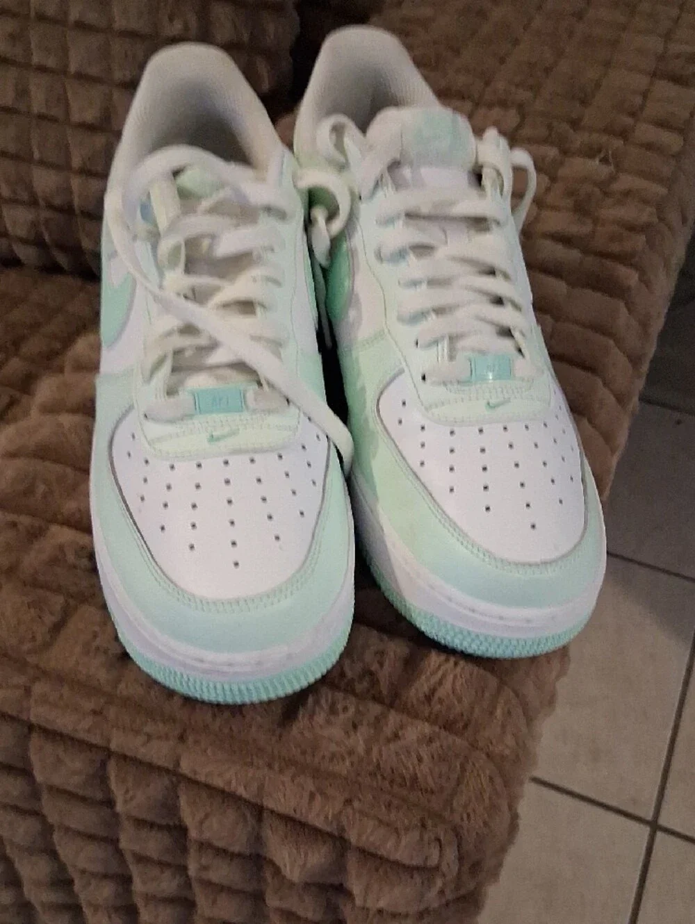 Nike Low-Top Sneakers White Mint Green